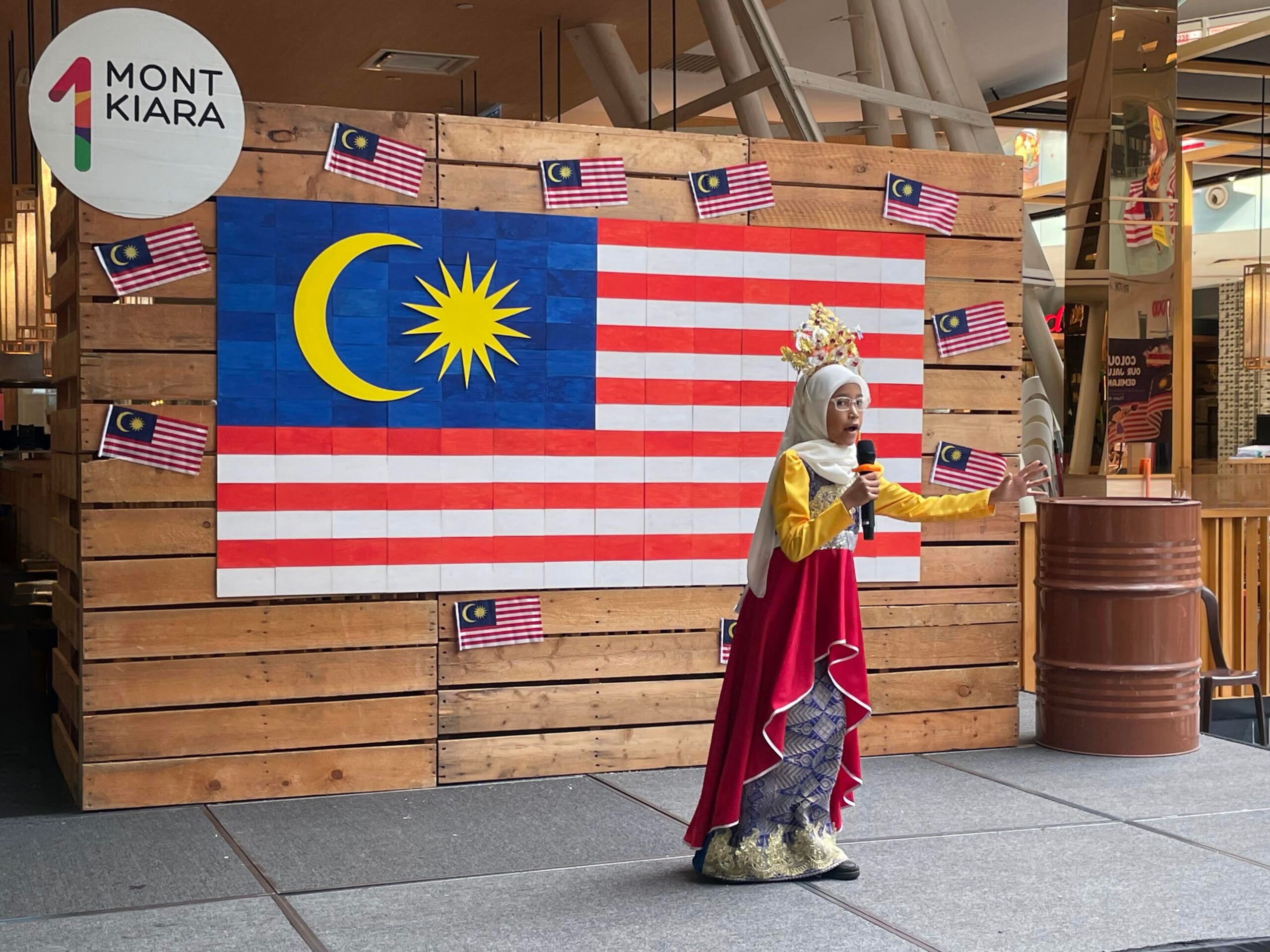 Consolation prize winner Ahlaam binti Mohamad Ali wins points for her energetic delivery and on-point costume.